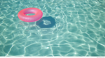 Pool water, summer, blue, pink, pool, floatie, water HD wallpaper