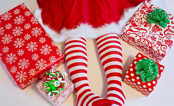 Merry Christmas!, white, craciun, christmas, green, red, gift, socks HD wallpaper