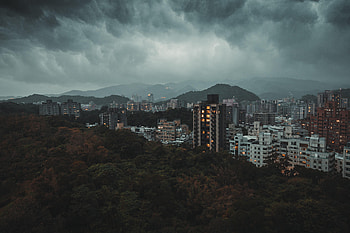 Cities, Trees, Clouds, City, Building, View From Above HD wallpaper