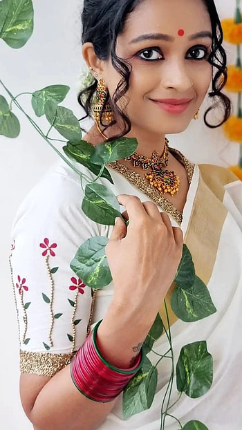 Sherin Jose, mallu aunty, saree lover HD phone wallpaper