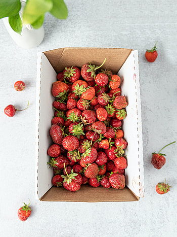 Food, Strawberry, Berry, Box, Fruit HD phone wallpaper