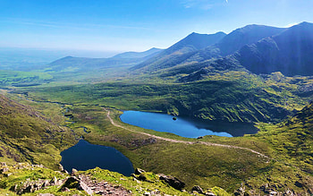 The Hag's Glen, County Kerry, Ireland, mountains, pond, hills, landscape, trees, sky, forest HD wallpaper