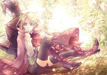Beautiful Summer Day, sexy, blue eyes, thigh highs, hot, cute, beautiful, long hair, beauty, anime girl, pretty, tagme, blonde hair, stunning HD wallpaper