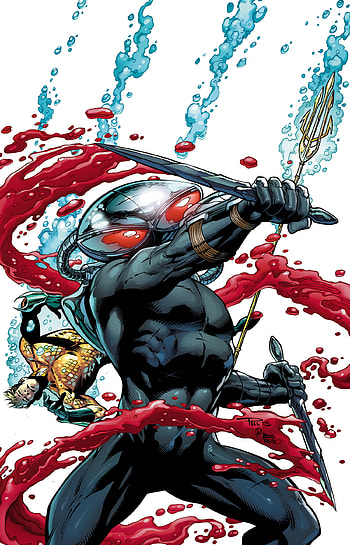 Aquaman vs Black Manta, Intense rivalry, High-quality , Fan art HD phone wallpaper
