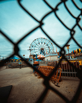Cities, Attractions, Grid, Fence, Ferris Wheel HD phone wallpaper