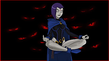 Raven's Trance Teen Titans, cyborg, cartoon, nexus, fan art, starfire, beast boy, , raven, background, 1920x1080, anime, laptop, robin HD wallpaper
