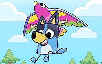 Bluey Skybound - TV / Bluey Parrot Glide - Drawing / Cute Bluey Flight -, TV Show, Bluey, Drawing HD wallpaper