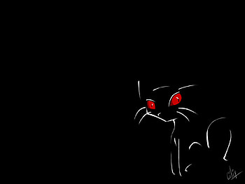 kitty in Dark, animal, gothic, black, pussy, kitty, eyes, cat, dark HD wallpaper