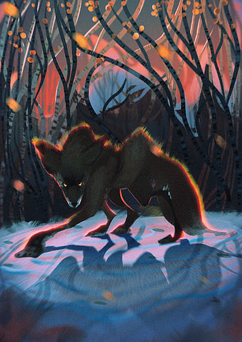 Art, Aggression, Wolf, Sight, Opinion, Beast HD phone wallpaper