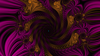 Fractal Art for your - Trippy, black, purple, orange (Color), psychedelic, trippy, Abstract, fractal, abstract black, abstract purple HD wallpaper