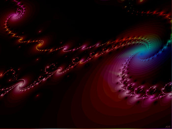 Fractal Galaxy, swirl, colorful, bright, red, space, sky, fractal HD wallpaper