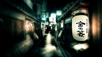Japan, Cities, Lights, Lanterns, Street HD wallpaper