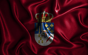 Salamanca flag, , silk wavy flags, spanish provinces, Day of Salamanca, fabric flags, Flag of Salamanca, 3D art, Salamanca, Europe, Provinces of Spain, Salamanca 3D flag, Spain HD wallpaper