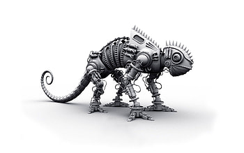 3D, Toy, Form, Grey, Metal, Dinosaur HD wallpaper