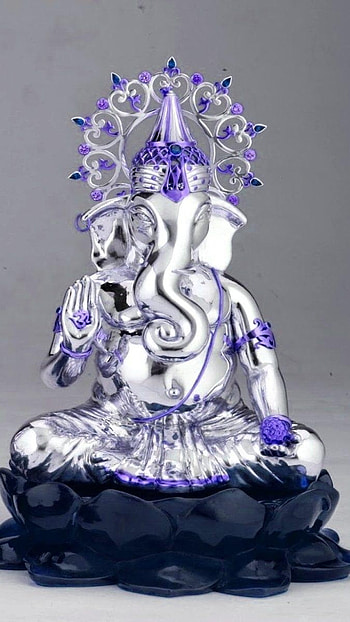 Lakshmi Ganesh, Silver Statue HD phone wallpaper