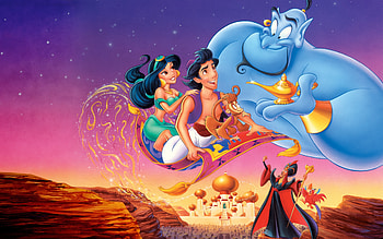Aladdin (1992), cartoon, Jasmine, Disney, Aladdin HD wallpaper