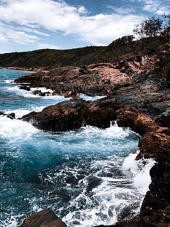 Nature, Sea, Rocks, Coast, Surf HD phone wallpaper