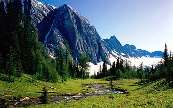 Nature, Rivers, Mountains, Greens, Source HD wallpaper