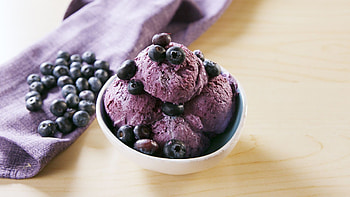 Homemade blueberry ice cream, No-churn recipe, Creamy delight, Refreshing treat HD wallpaper
