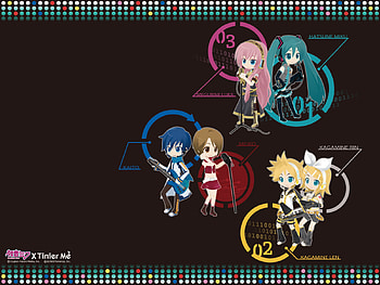 vocaloid, miku, luka, len, meiko, rin, kaito HD wallpaper