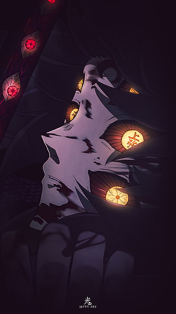 KOKUSHIBO 月, eye, kimetsunoyaiba, katana, demonslayer, kimetsu, muzan, upermon, demon, anime HD phone wallpaper
