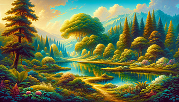 Enchanting Landscape, Landscaping, landscape, nature, river, tree HD wallpaper