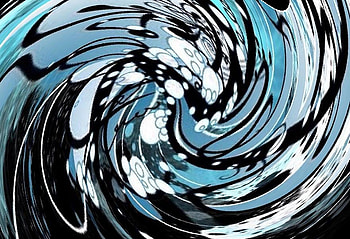 Black & Blue, blue, swirl, black, abstract, twirl HD wallpaper