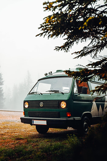 Nature, Volkswagen, Cars, Fog, Car, Camping, Campsite, Van HD phone wallpaper