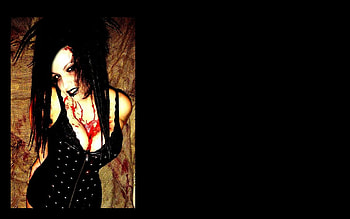 Zombie Girl, gothic, blood, dark HD wallpaper