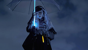 Take Another Walk, umbrella, artist, artwork, digital-art HD wallpaper