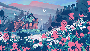 Artwork, paint, digital, Art, flower HD wallpaper