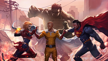 Anime vs DC and Marvel, superheroes, , Crossover excitement HD wallpaper