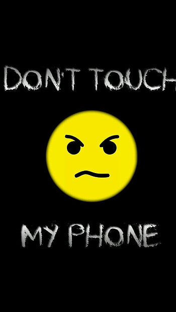Don't Touch My , Angry Emoji, dont touch my HD phone wallpaper
