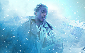Young Thug, Ice-themed concept art, Unique portrayal, Artistic HD wallpaper