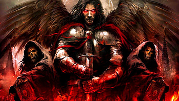 Hell's Soldiers, soldier, fantasy, angel, dark, warrior HD wallpaper