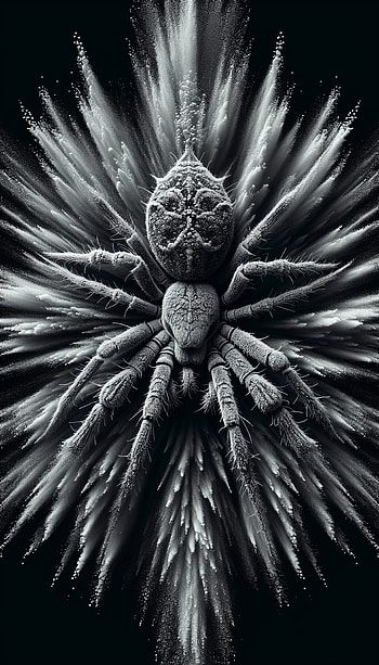 Starry Black Widow, spider, artistic, Black & White HD phone wallpaper