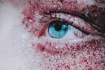 Macro, Tinsel, Sequins, Eye, Pupil, Eyelash, Eyelashes HD wallpaper