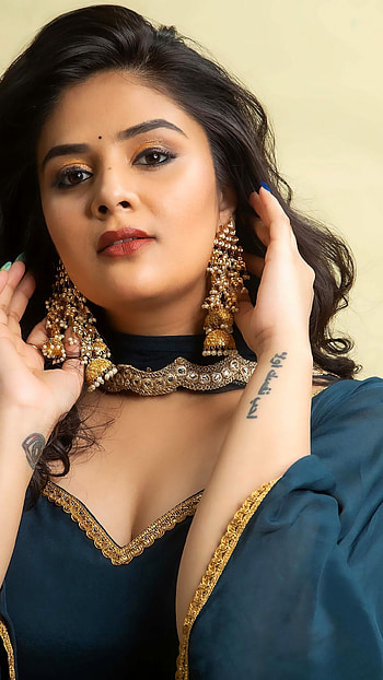 Sreemukhi, telugu actress, anchor HD phone wallpaper