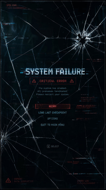 System Failure • Cracked Screen • Critical Error • Glitch Shard HD phone wallpaper