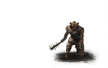 Fantasy, Aggression, Wolf, Werewolf, Mace HD wallpaper