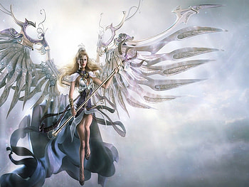 Metallic Angel, magic, fantasy, beautiful, angel, woman HD wallpaper