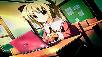 Laptop, uniform, cool, school, desk HD wallpaper