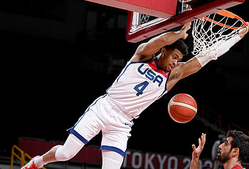 Team USA vs Iran, Keldon Johnson HD wallpaper