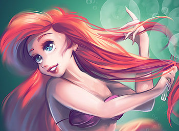 The Little Mermaid Dreamy Fantasy Artwork , the-little-mermaid, movies, animated-movies, artwork, artist, digital-art, deviantart HD wallpaper