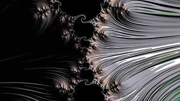 Fractal Art for your - Black and White, CGI, pattern, psychedelic, trippy, Abstract, fractal HD wallpaper