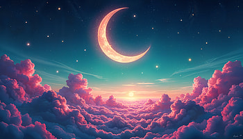 Serene Moonlit Skies: A Ultra, cloud, moon, Stars, sky HD wallpaper