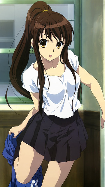 Melancholy of Haruhi Suzumiya, Haruhi D802 Optimus G2 , Kawaii mobile, One HD phone wallpaper