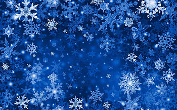 Snowflakes, winter, blue, snow, vector HD wallpaper