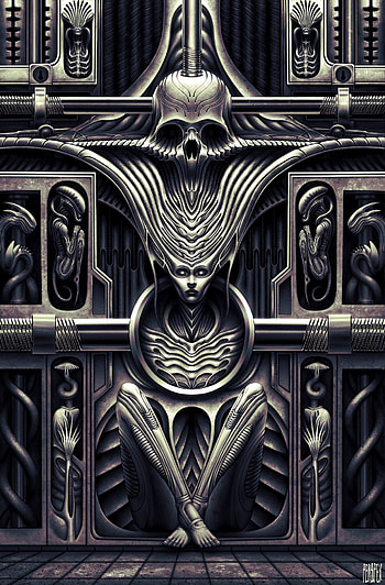 H.R. Giger, Otherworldly aesthetics, Nightmarish abstractions, Surrealist expressions HD phone wallpaper