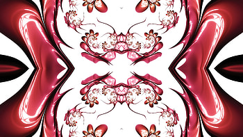 Trippy Psychedelic Fractal, trippy, psychedelic, aesthetic, red, white, Abstract, fractal HD wallpaper